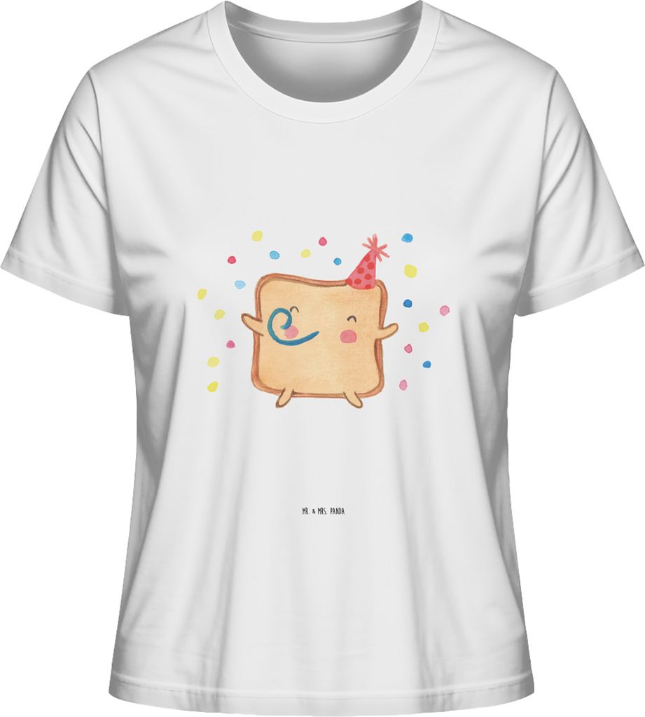 Mr. & Mrs. Panda Damen T-Shirt Toast Party Größe M - Weiß - Geschenk, Shirt, Basic, Hochzeitstag, Freund, für Freundin, Partner, Frauen, Oberte...