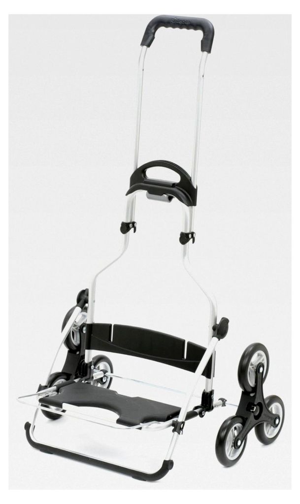 Einkaufstrolley - Treppensteiger Cargo Shopper XXL - klappbar - Aufhängung für Einkaufswagen - belastbar bis 50 kg - Aluminium - Rad Ø 3 x 13 cm