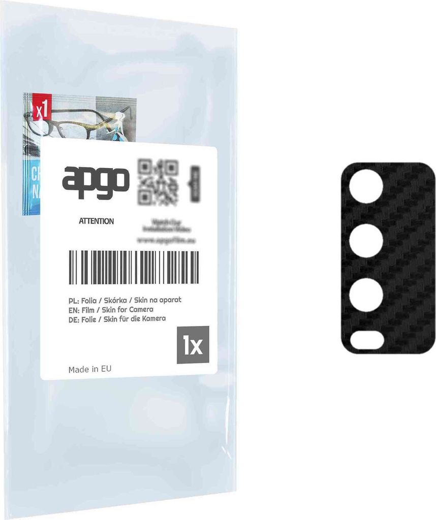apgo Objektivschutz-Folie, Kameraschutz kompatibel mit TCL 205, Carbon-Imitation, Rückseite Schutzfolie für Kamera-Insel, Hinten Folie, kratzfest...