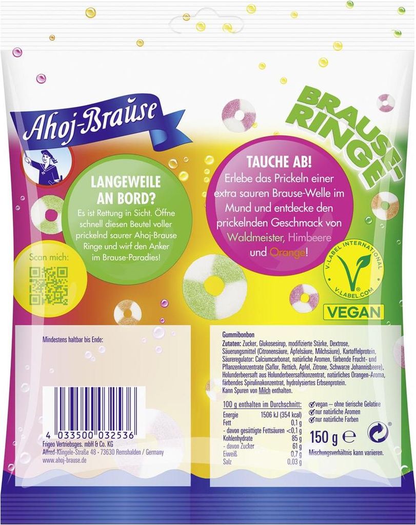Ahoj-Brause 150g Brause Ringe soft Produktbild 