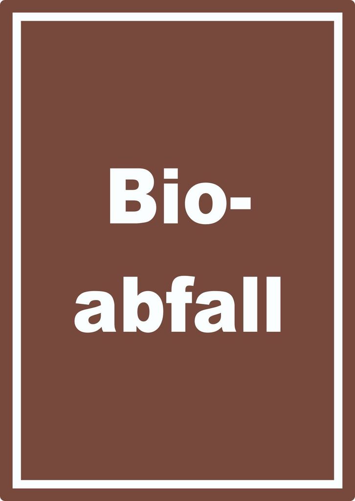 Bioabfall Mülltrennung Aufkleber mit Text A9 (37x52mm)