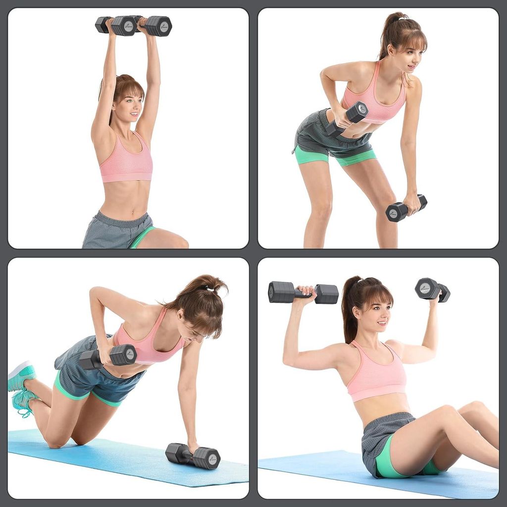 Verstellbare Kurzhanteln Set von 1 Paar 0,9 - 4,5 kg - Krafttraining Hanteln mit Gewichten