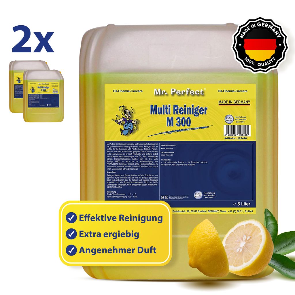 Mr. Perfect M300 Multireiniger 2x5L - Universalreiniger Allzweckreiniger Textil