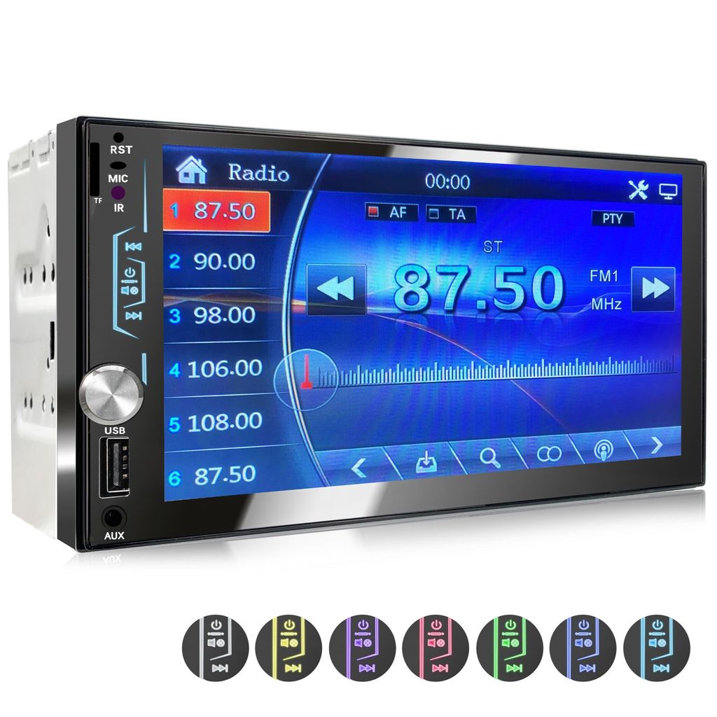 XOMAX XM-V746 Autoradio mit 7 Zoll Bildschirm, Bluetooth, USB, SD, 1 DIN  Autoradio