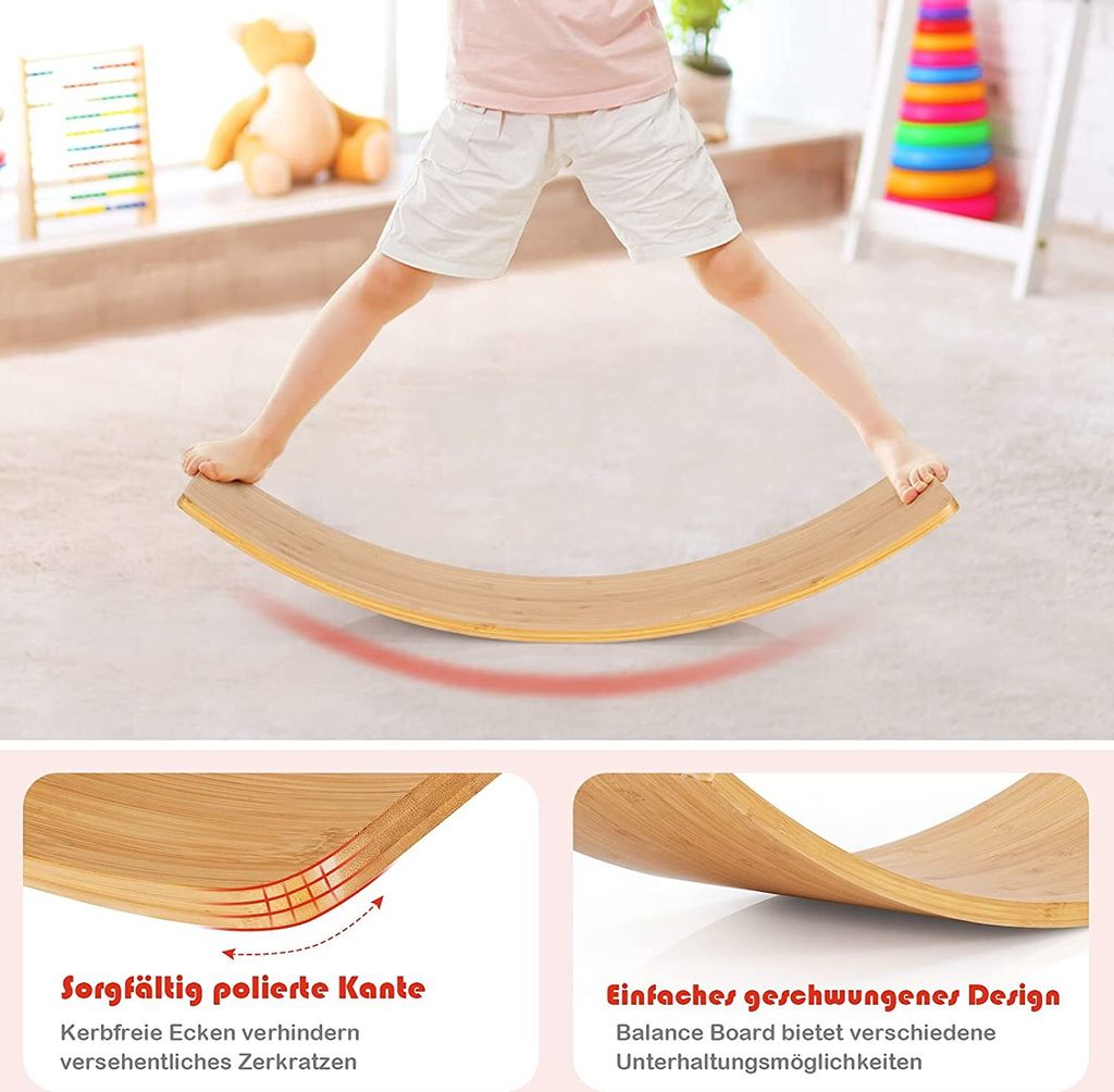 COSTWAY balanční zařízení 90 x 30 cm, balanční deska s Obrázek produktu 3