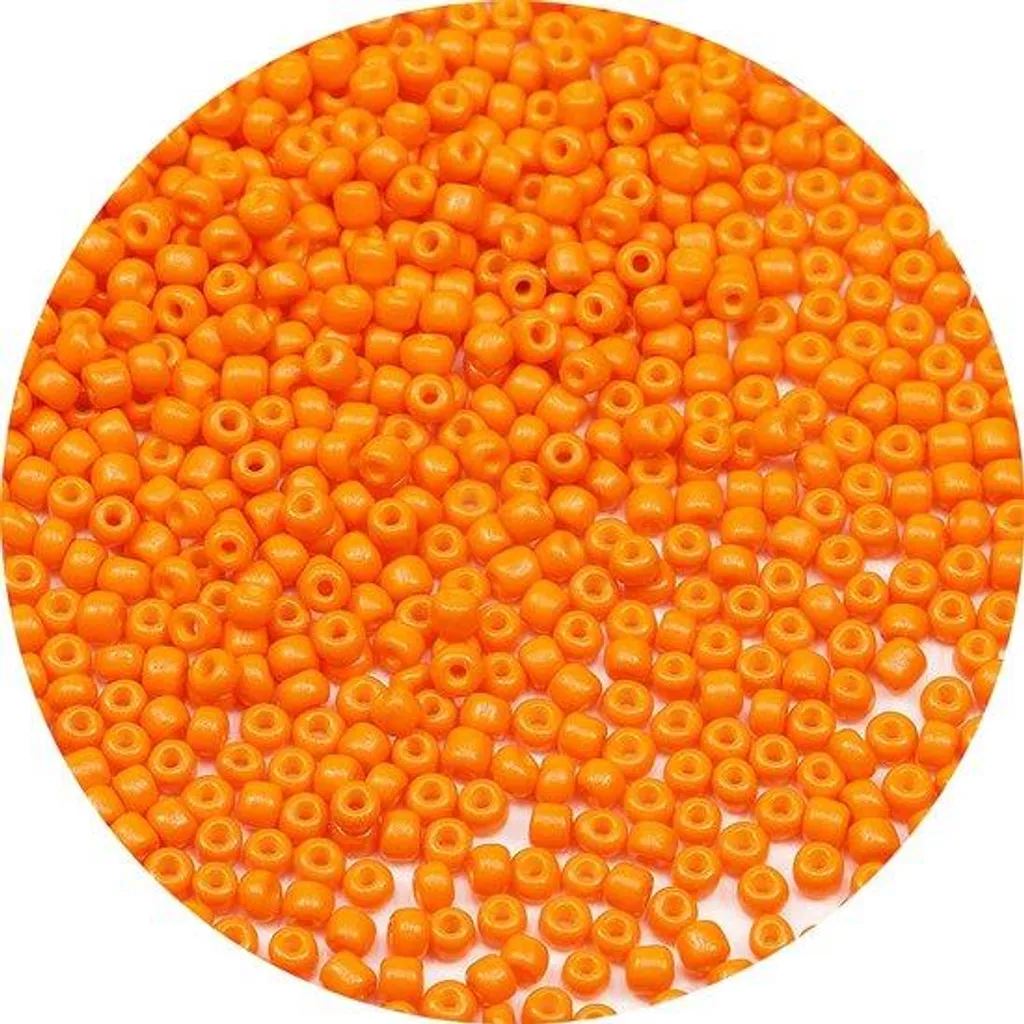 Perles en verre orange 4mm taille 6/0 pour confectionner vos bracelets été