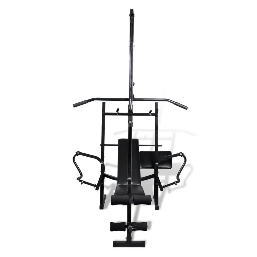 Appareil de fitness robuste : Banc de musculation vidaXL en acier noir