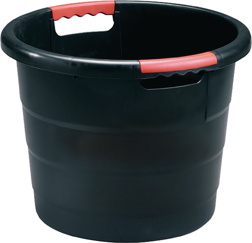 GRAF Kunststoffbehälter rund 30 l PP anthrazit D420xH350mm Produktbild 