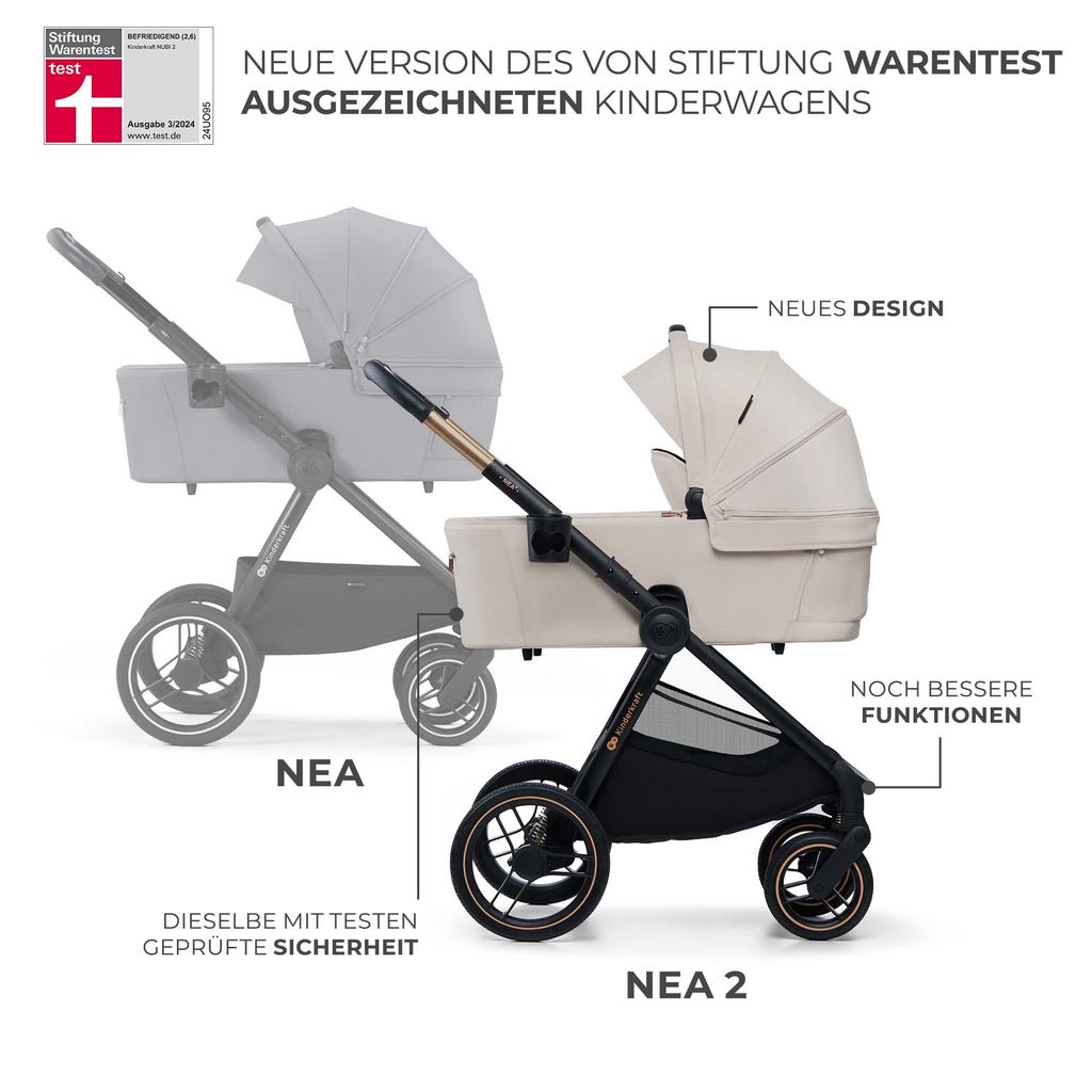 Kinderkraft NEA 2 Kinderwagen 2-in-1 Beige