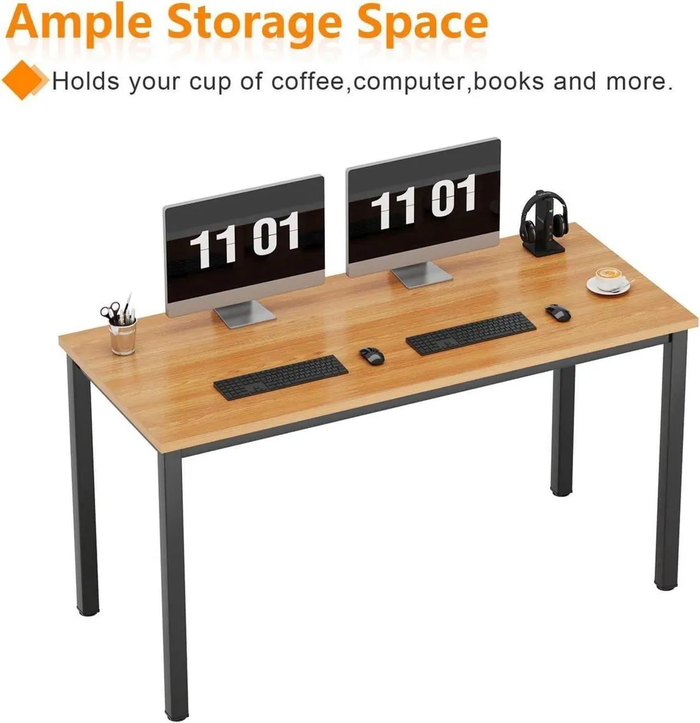 Bureau fonctionnel 100 cm - Poste informatique Home Office stable - 4
