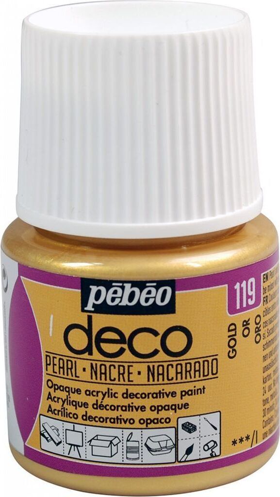 Perlmutt opak Acrylfarbe - Gold - 45 ml