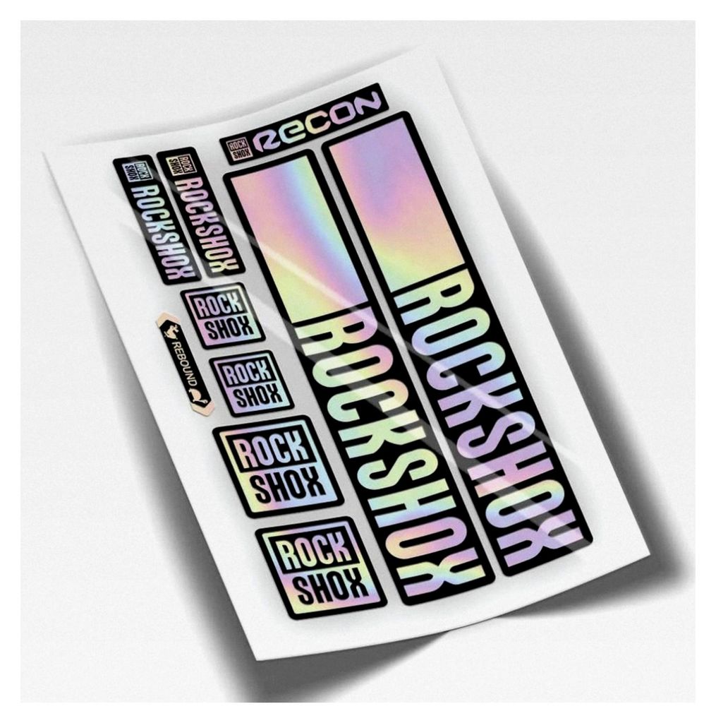 Aufkleber, kompatibel mit Rock-Shox RECON Gabel 2021-2025 MTB, holografisch