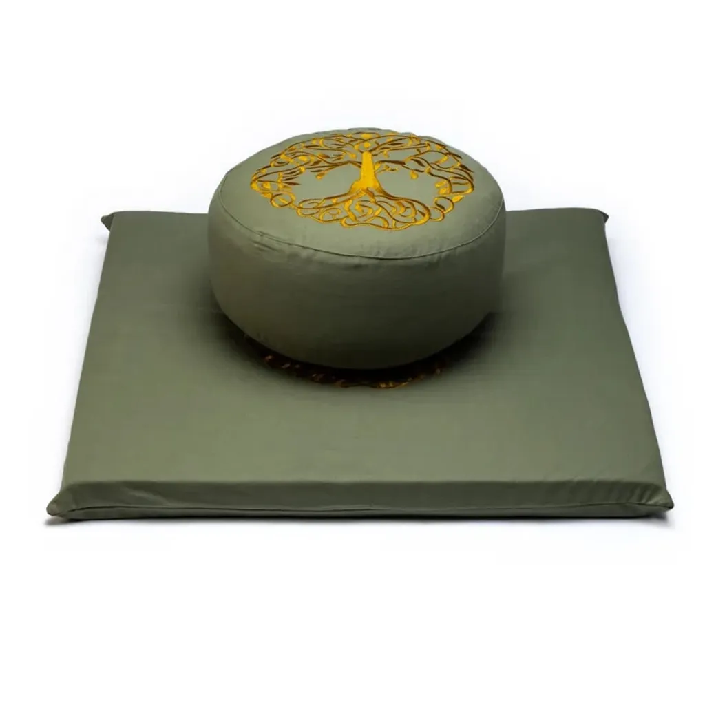 Coussin de Méditation Large en Coton Bio OCS 2500g - Confort Naturel