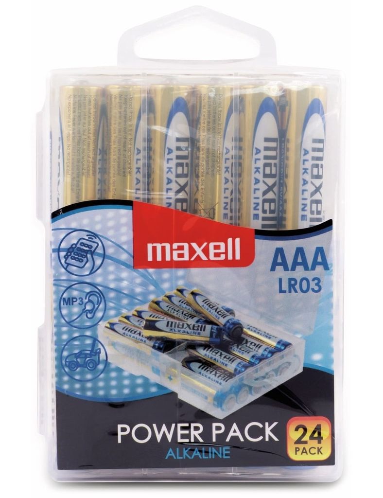 MAXELL Micro-Batterie Alkaline, AAA, LR03, 24 Stück Produktbild 