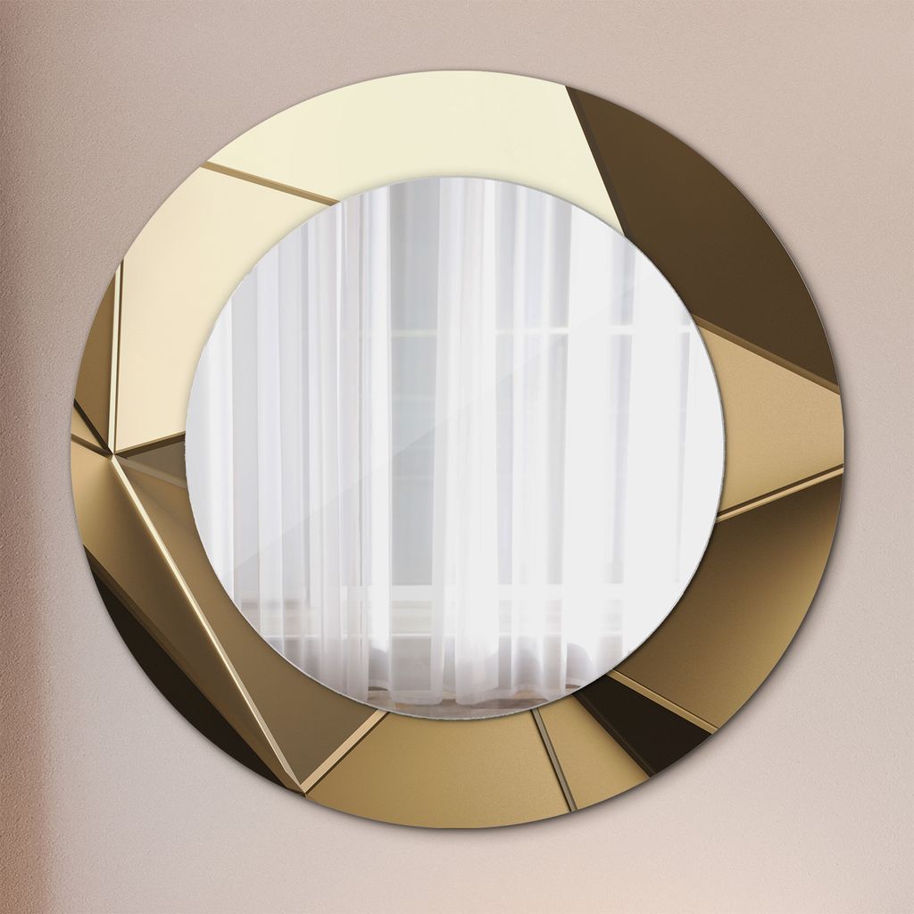 Spiegel - Mirror zum Wandspiegel Schlafzimmer – Schminkspiegel- Modern abstrakt- Ø60cm