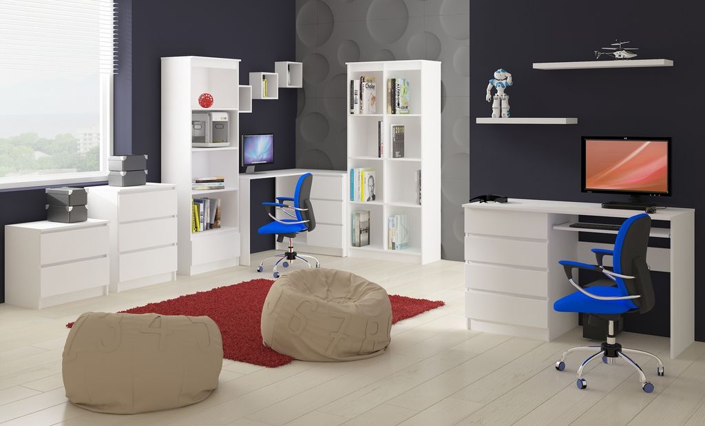PC-Schreibtisch AKORD A11 in der Farbe Weiß mit 6 Produktbild 7