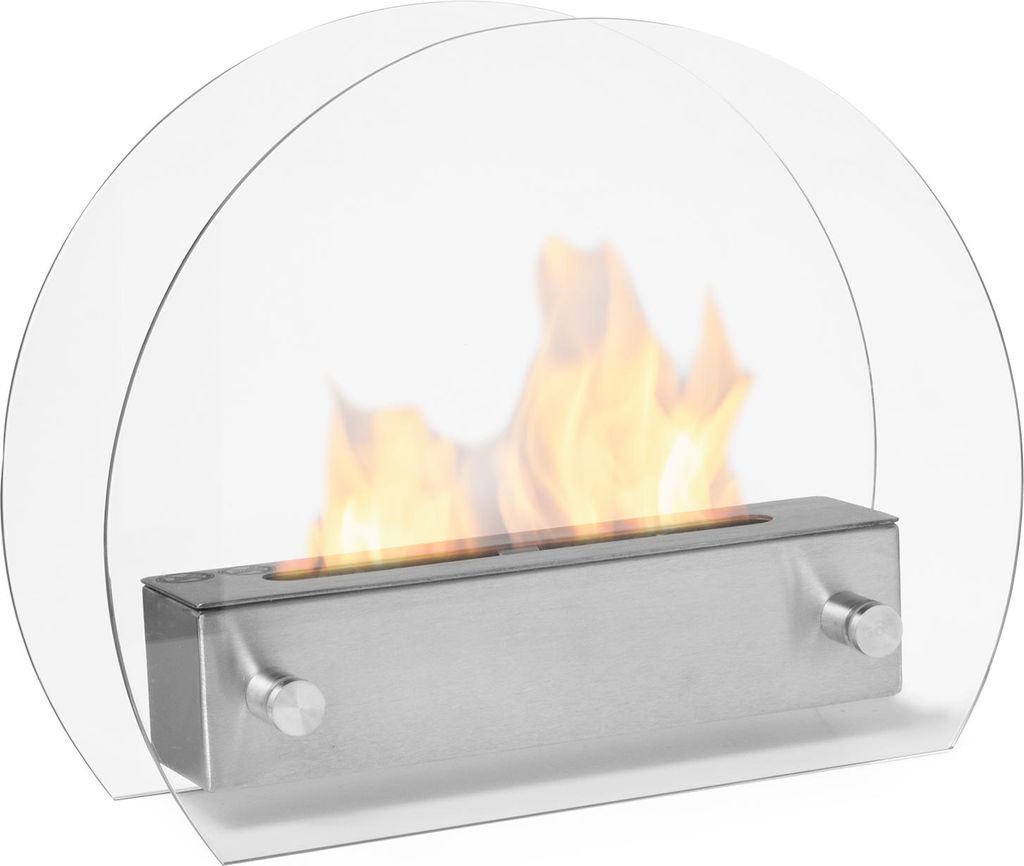 Moritz Tischkamin Edelstahl 36 x 13 x 28 cm Tischfeuer Ethanol-Brenner Deko Kamin Feuerstelle Ethanol-Kamin Ofen