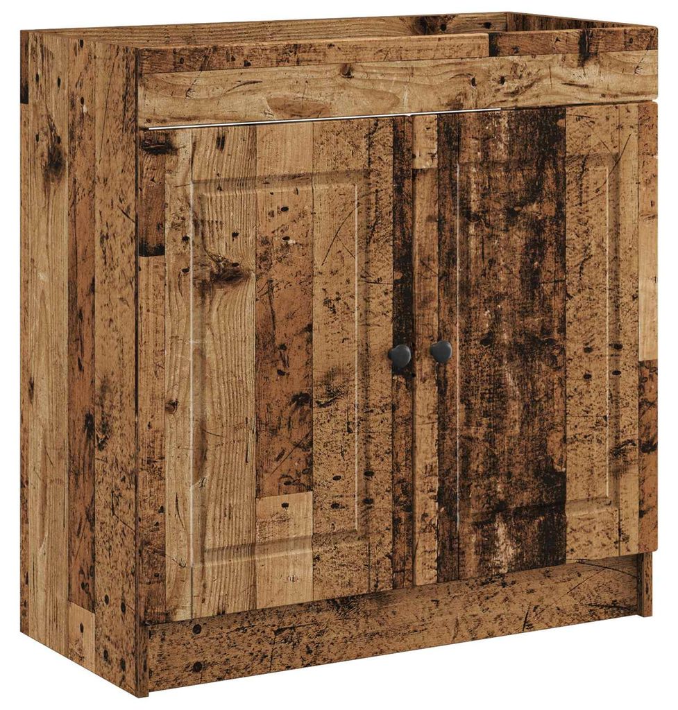 Unter dem Waschbecken Badschrank Altholz 78,5 x 37,5 x 81 cm