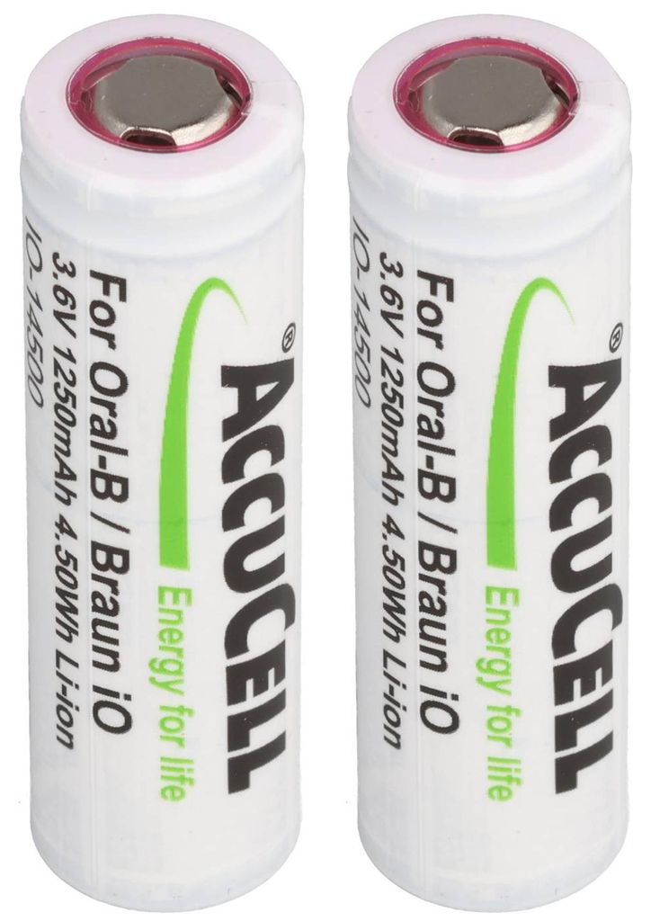 2 batterie ricaricabili da 1250 mAh compatibili con Braun Immagine del prodotto 