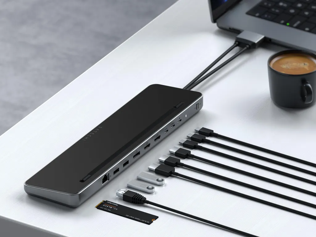 Dock USB-C Satechi pour Double Écran et Périphériques - Support Bureau - 3
