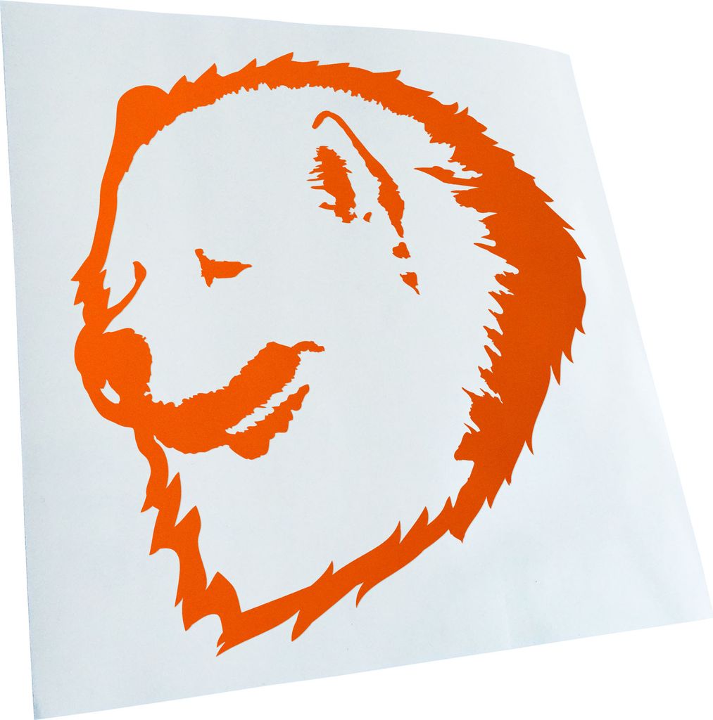 Kiwistar - Autoaufkleber - Samoyed Hund - Orange - 24x22cm - Aufkleber für Auto, Laptop, Fahrrad, LKW, Motorrad Mehrfarbig JDM Decal Racing
