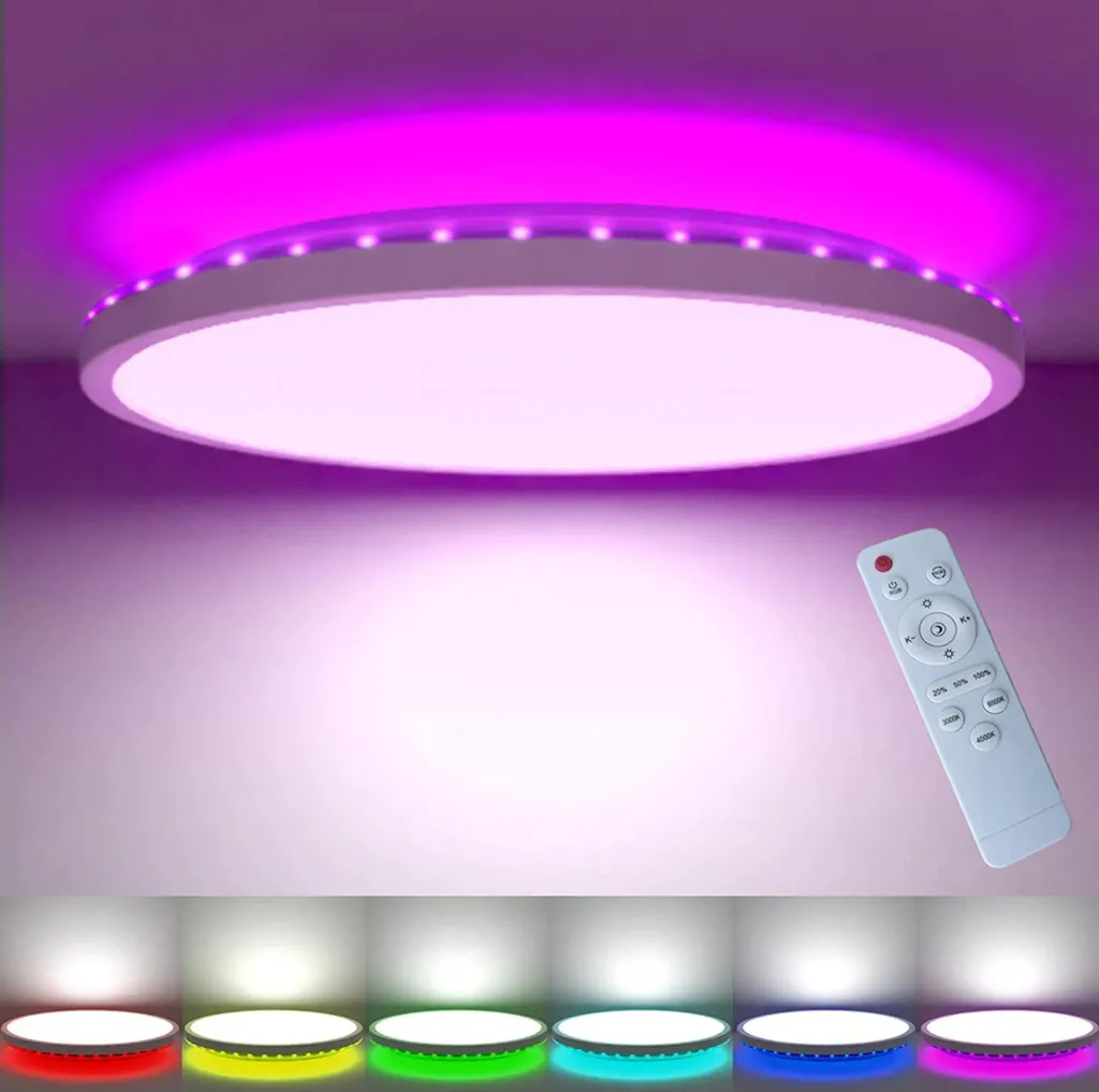 Luminaire de plafond LED RGB 24W avec variation de blanc pour cuisine