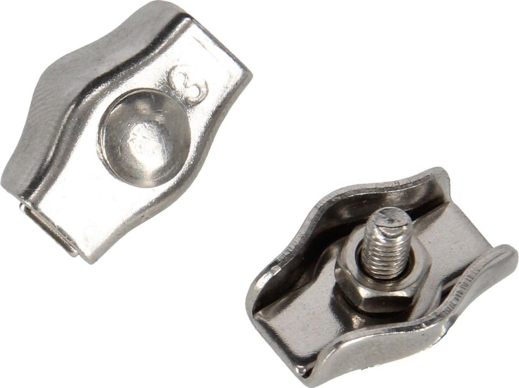 Seilverbinder Simplexklemme für Ø 3 mm, Edelstahl, Stück