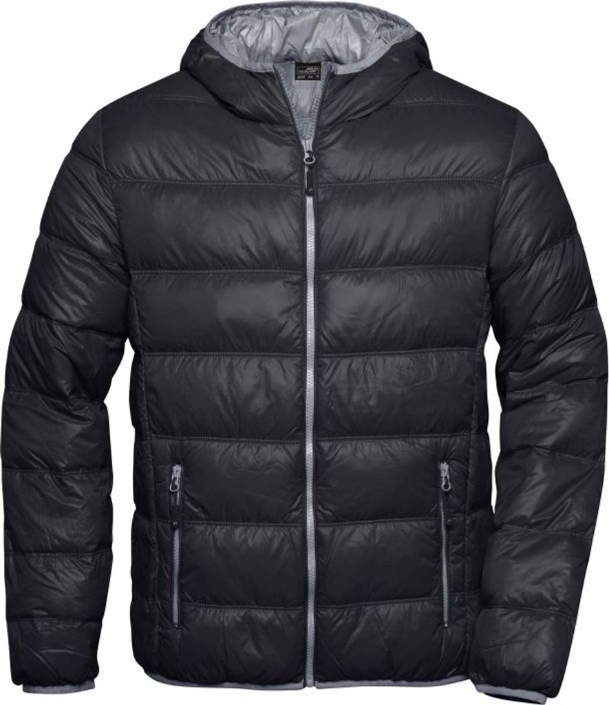 Men's Down Jacket black/grey, Gr. S
