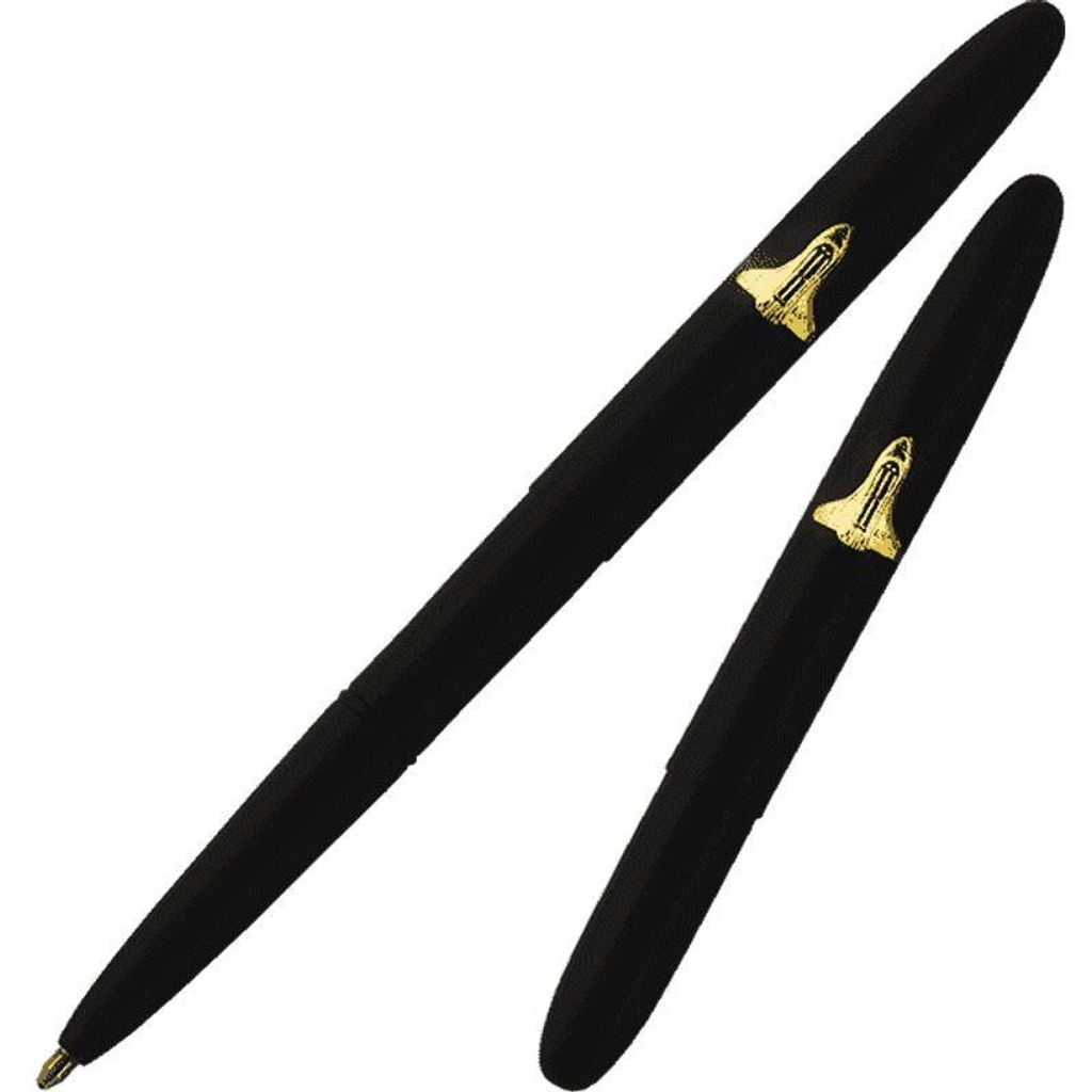 Bullet Space Pen, Matt Schwarz mit Space Shuttle-Emblem (#600BSH)