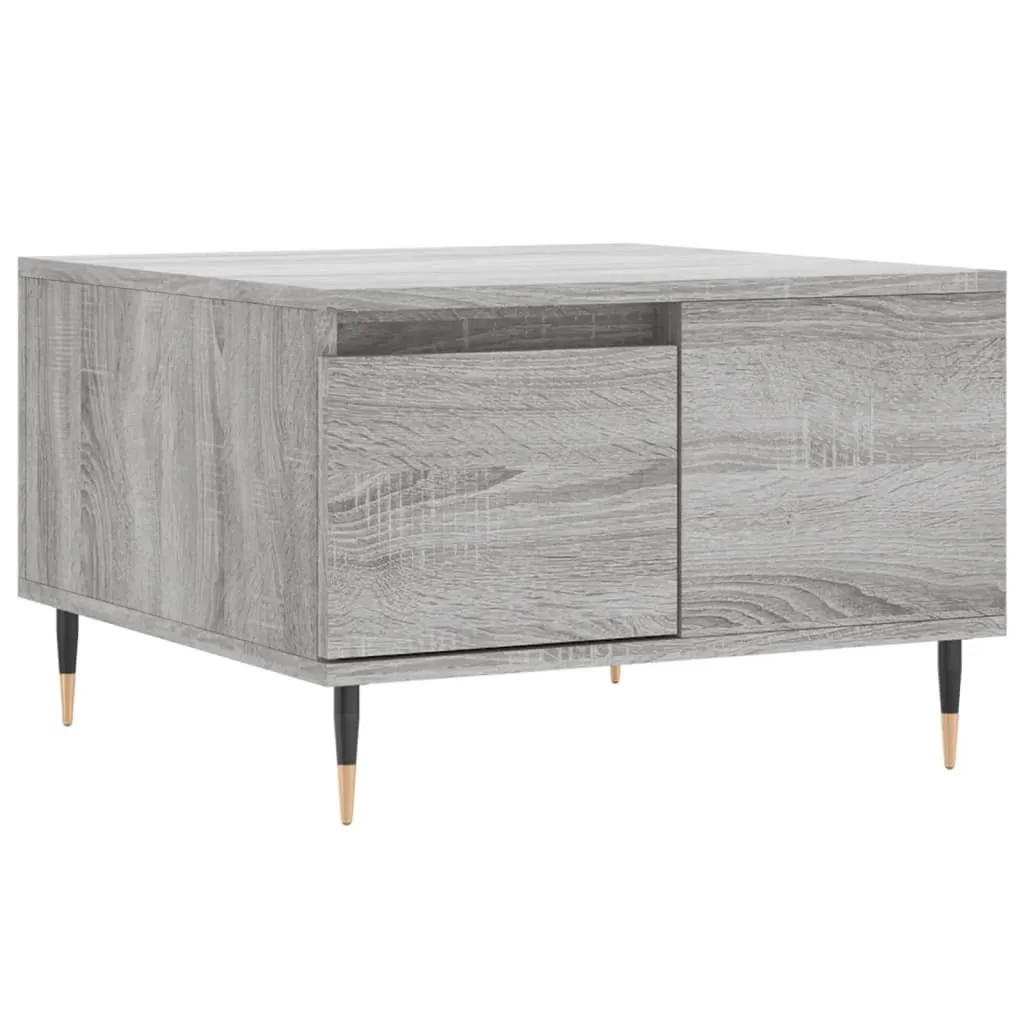Tavolino Quadrato Grigio Sonoma 55cm | Legno Resistente per Famiglie
