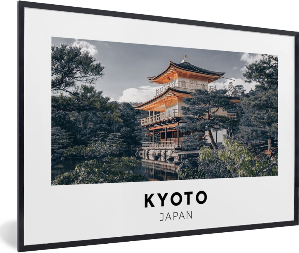 MuchoWow Gerahmtes Poster Japan - Luft - Architektur 60x40 cm - Poster mit Schwarzem Bilderrahmen Wandposter Rahmen Foto Bilder - Printing - Wand...