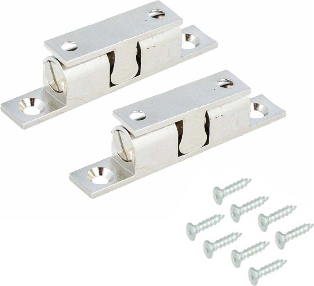 Paar Doppelkugelschnäpper Doppelkugelschnapper Kugelschnapper Messing vernickelt 43mm