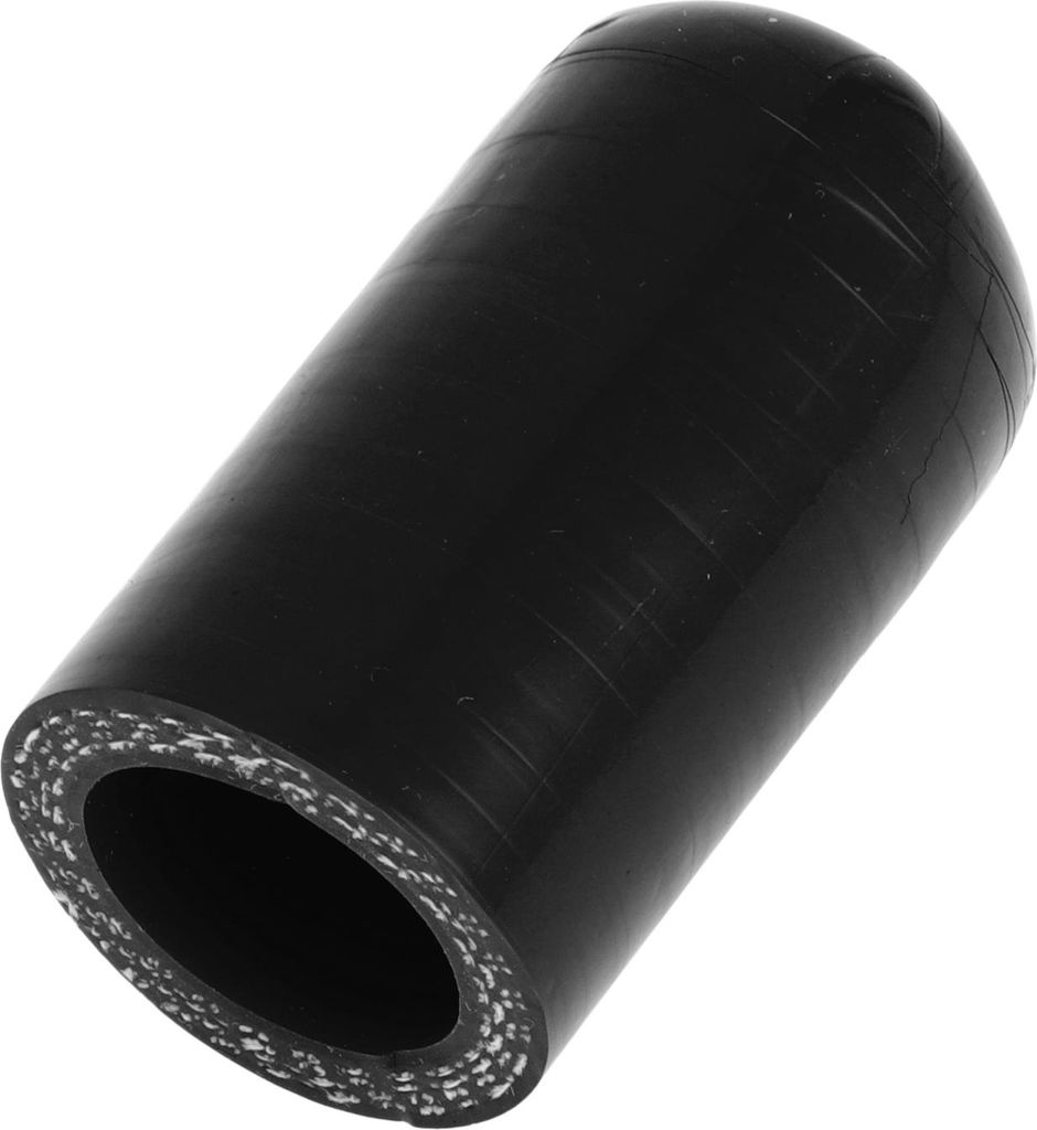 1 Stück 40mm Länge 20mm/0,79" ID Schwarzer Autosilikonschlauch-Endkappe Silikonverstärkte Blindkappe für Bypass-Rohr Universal