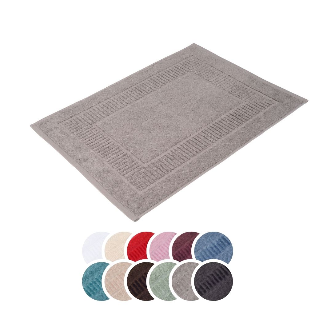liebling Badvorleger 100% Bio Baumwolle, Serie Organic, 1200 gr. / m², 60 x 100 cm, 60 Grad, GOTS-, schnelltrocknend, silber