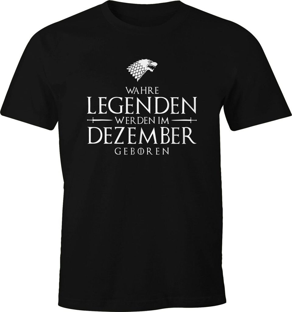 Herren T-Shirt Wahre Legenden werden im Dezember geboren Fun-Shirt Moonworks schwarz S