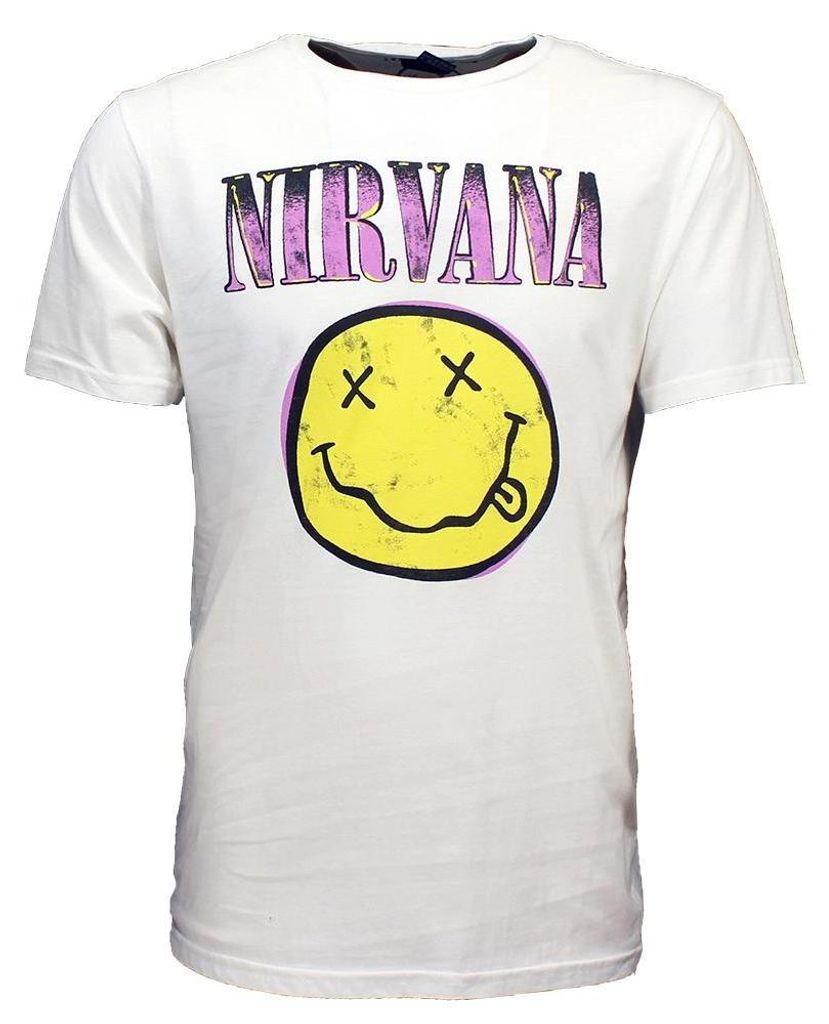 Nirvana Xerox Style Smiley T-Shirt – Offizielles Merch - XXL