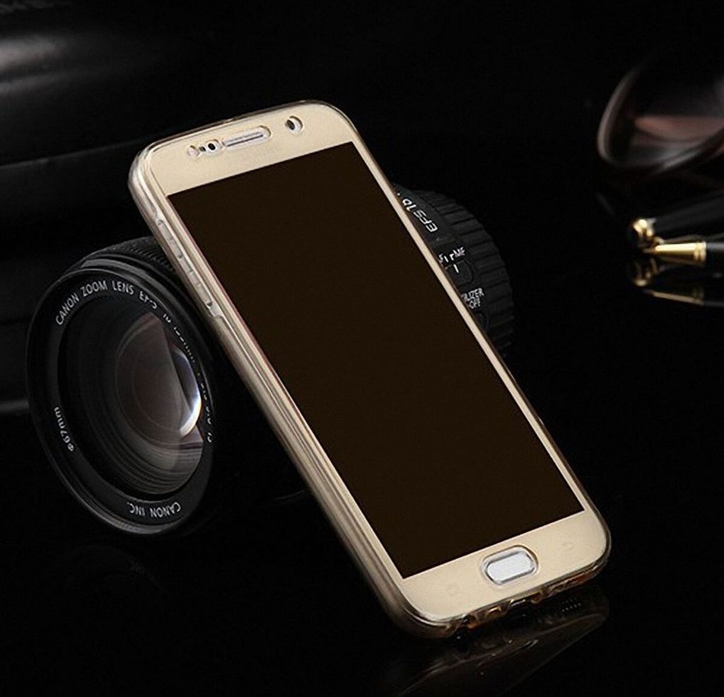 Crystal Case Hülle für Motorola Moto X Play Gold Rahmen Full Body