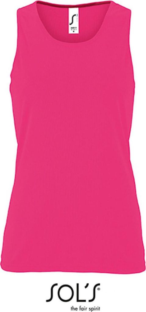 SOLs 02117 | Damen Sports Tank Top Sporty - Farbe: Neon Pink - Größe: S