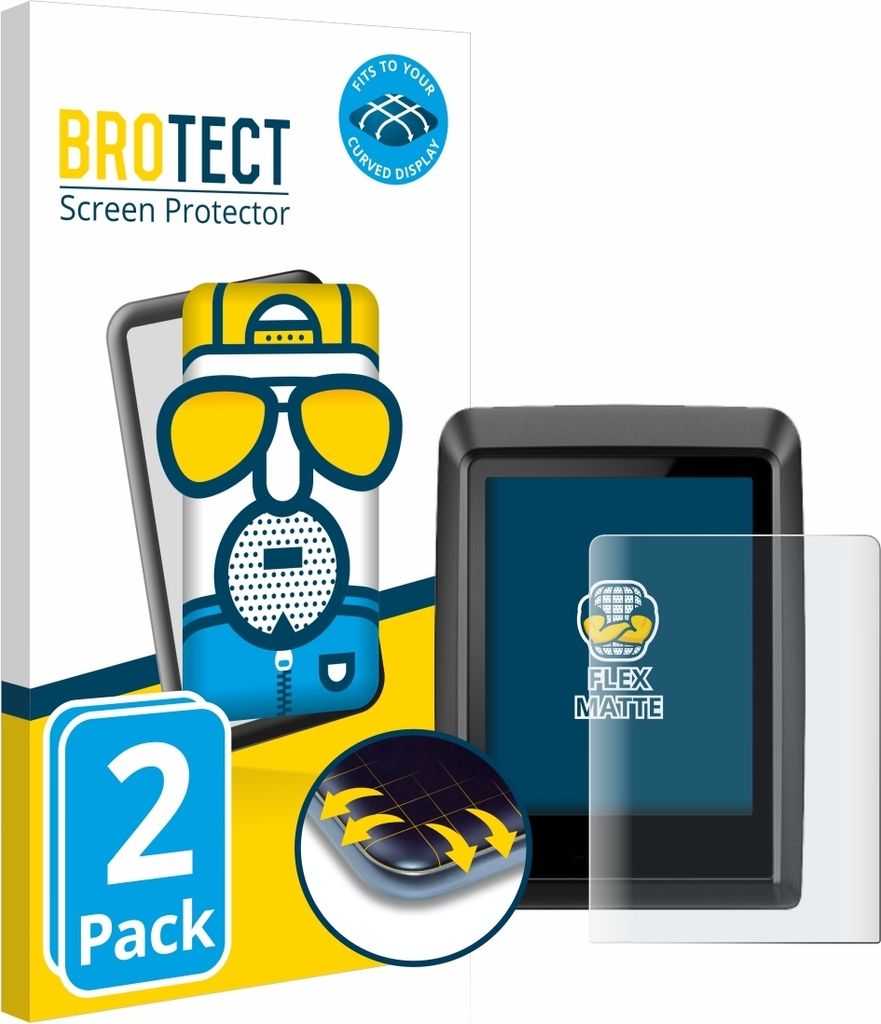 2x BROTECT Fullscreen Schutzfolie für Bosch Kiox 300 Displayschutz Folie Fullcover Matt Entspiegelungsfolie