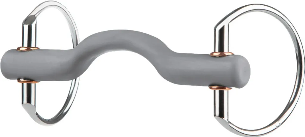 Mors olive et barre d'arc lingual souple Beris pour embouchure de cheval