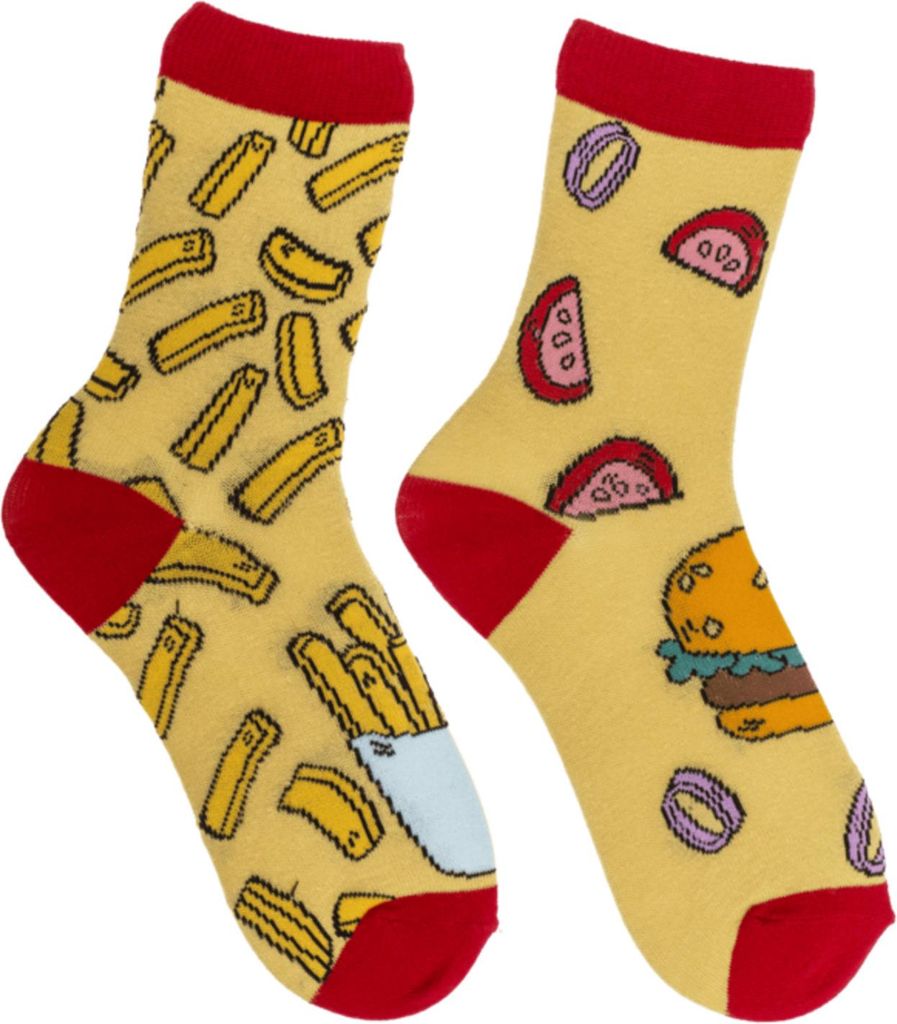 FAST FOOD Pommes und Burger Socken - Größe 36-42