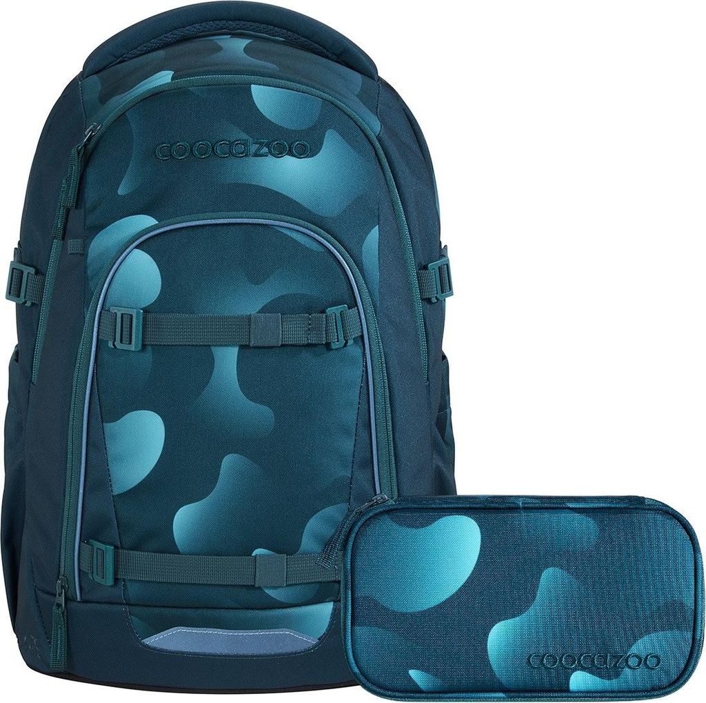 Coocazoo, Schulrucksack-Set MATE Aqua Flow 2-teilig