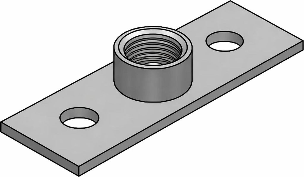 MEFA Grundplatte Typ V, Anschluss 3/4 Zoll Platte 120x40x5 Produktbild 