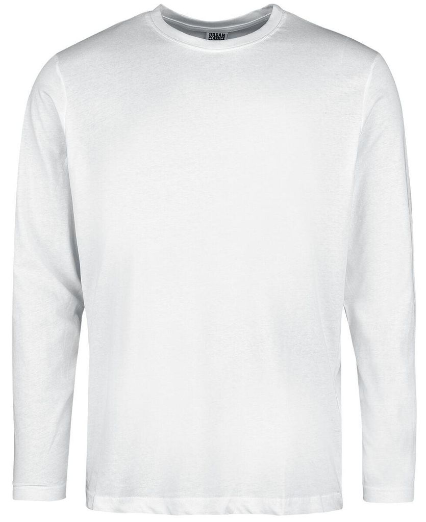 Urban Classics Langarmshirt Herren Basic Longsleeve weiß Basics 100% Baumwolle L