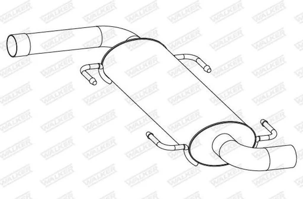 Pot d'échappement arrière pour Fiat Ducato WALKER 24320 d'origine