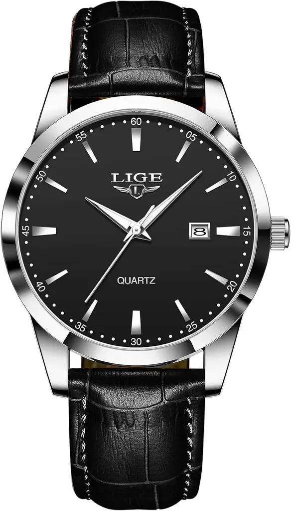Orologio Quarzo Uomo Impermeabile - Business Retrò con Pelle e Data