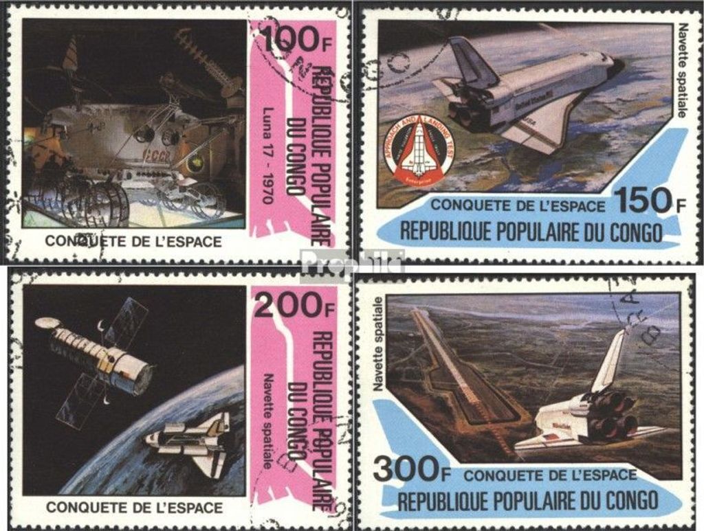Briefmarken Kongo (Brazzaville) 1981 Mi 805-808 (kompl.Ausg.) gestempelt Raumfahrt