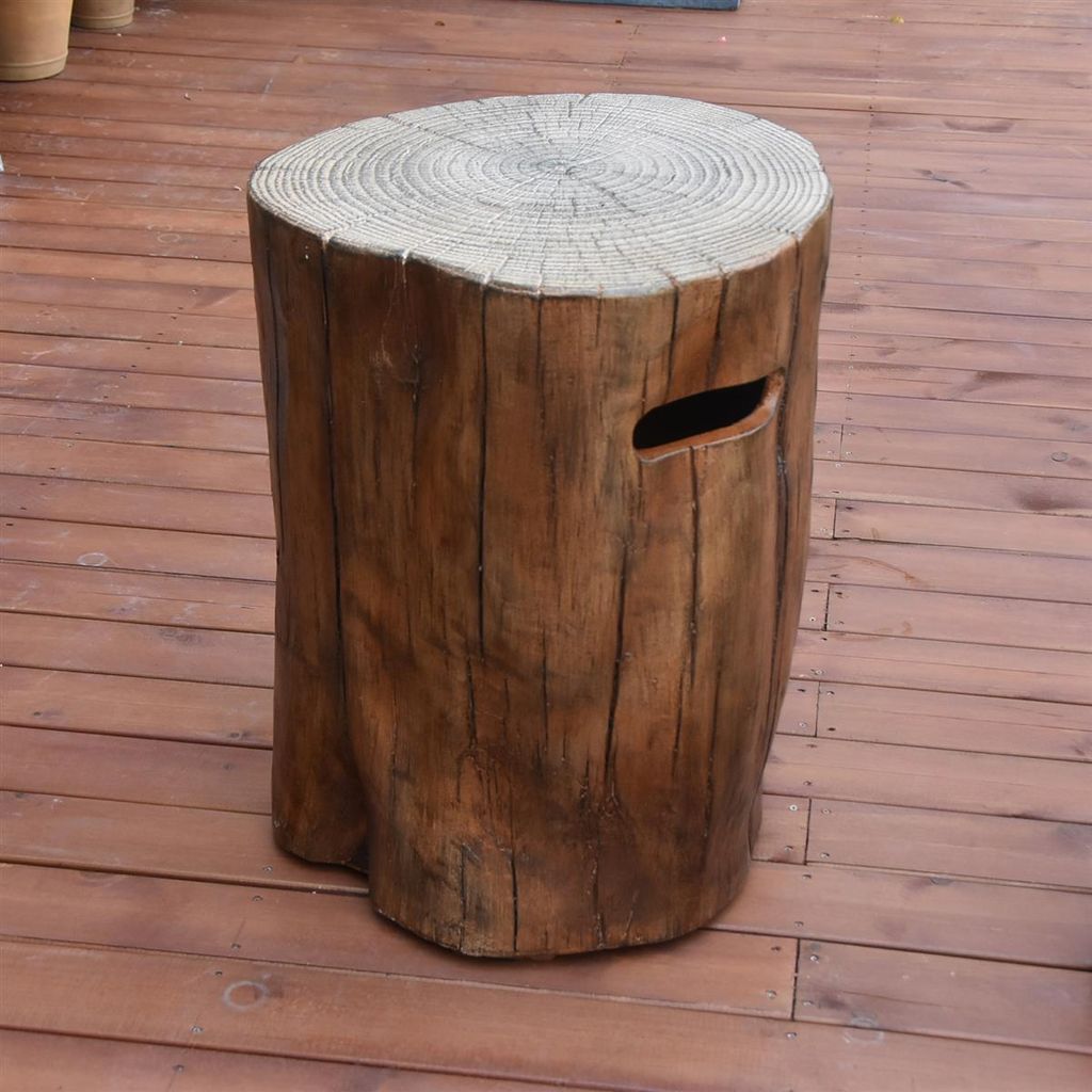 ELEMENTI Abdeckung für 11kg Gasflasche Baumstamm-Optik Red Wood ca. 47x50x62cm