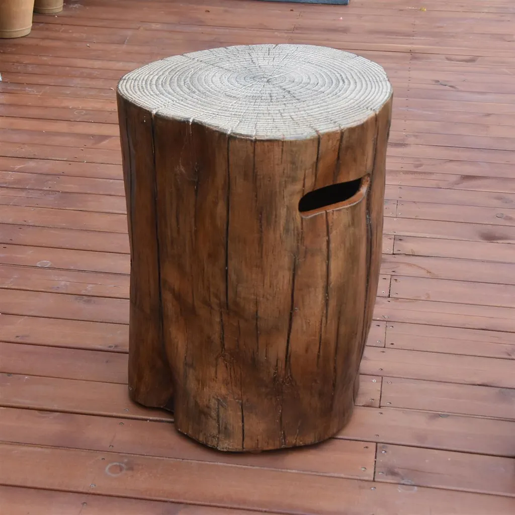ELEMENTI Cache-bouteille de gaz 11kg Aspect Tronc Red Wood 47x50x62cm