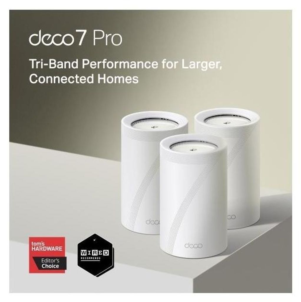 Deco BE68 Tri-Band Mesh WiFi 7 System, 14 Gbit/s, 3er-Set